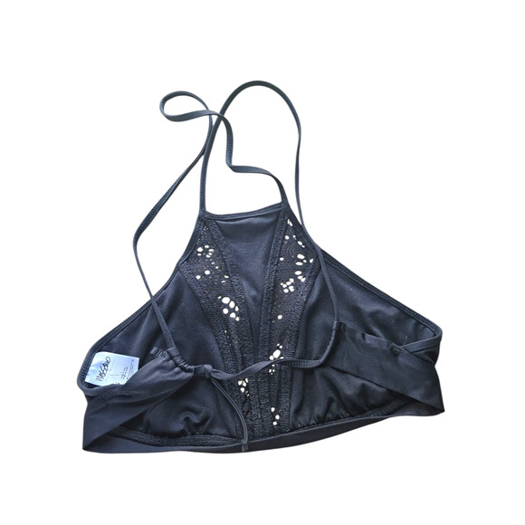 Mossimo
Women's bikini crochet top
Black
Large 
Made in China
90% nylon,  10 - Picture 2 of 2
